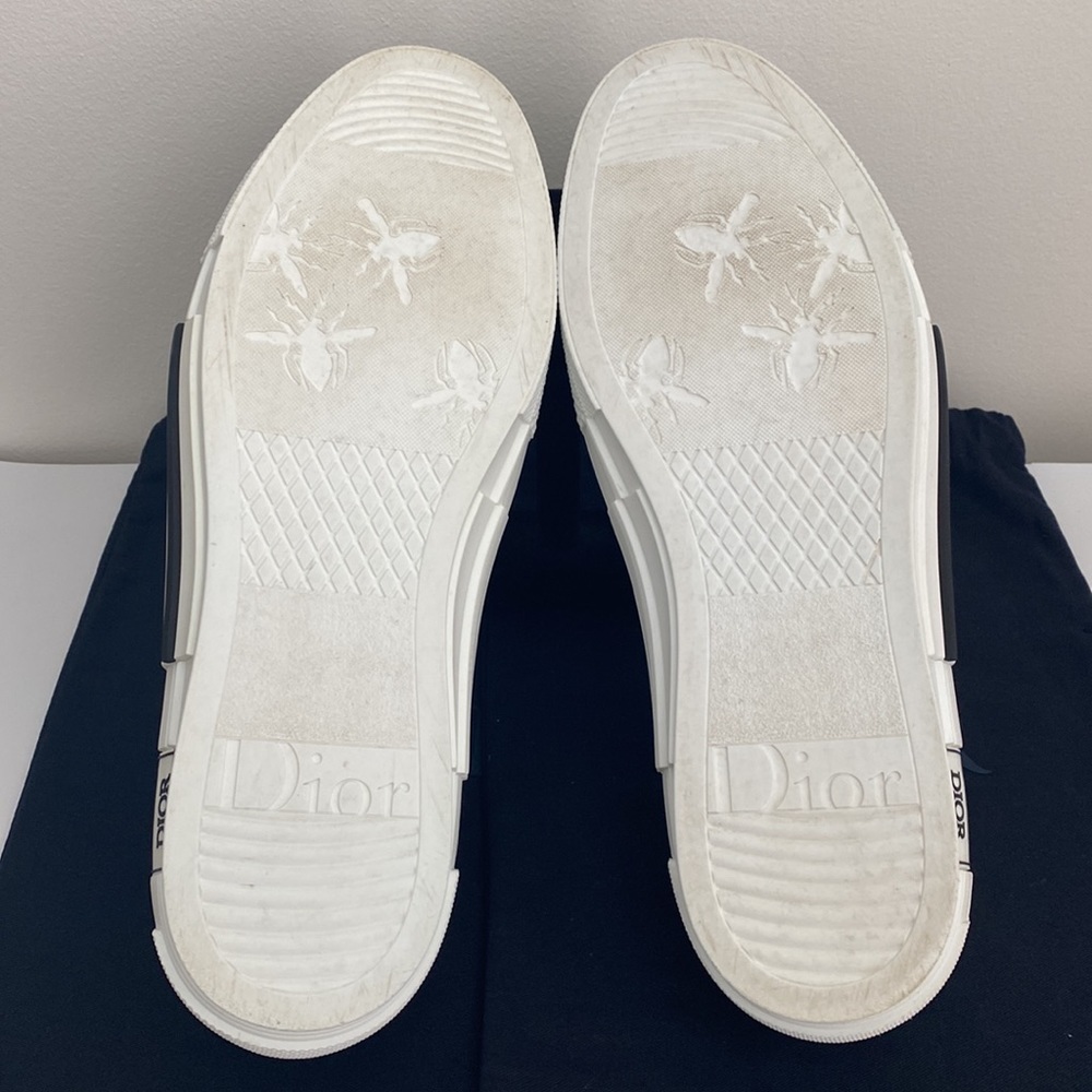 Dior White Oblique Canvas B23 Low-Top Sneaker Size 16 - Picture 8 of 12